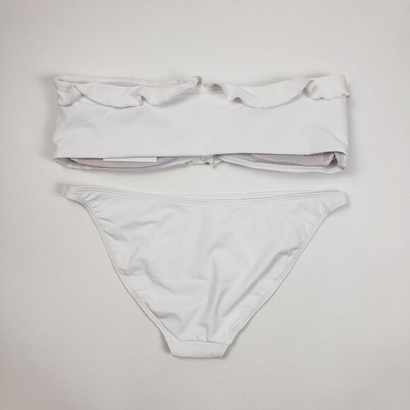 Andie Swim The Camilo Top & The Tropez Bottom White Bikini Set Size XL Beachwear - Picture 4 of 16